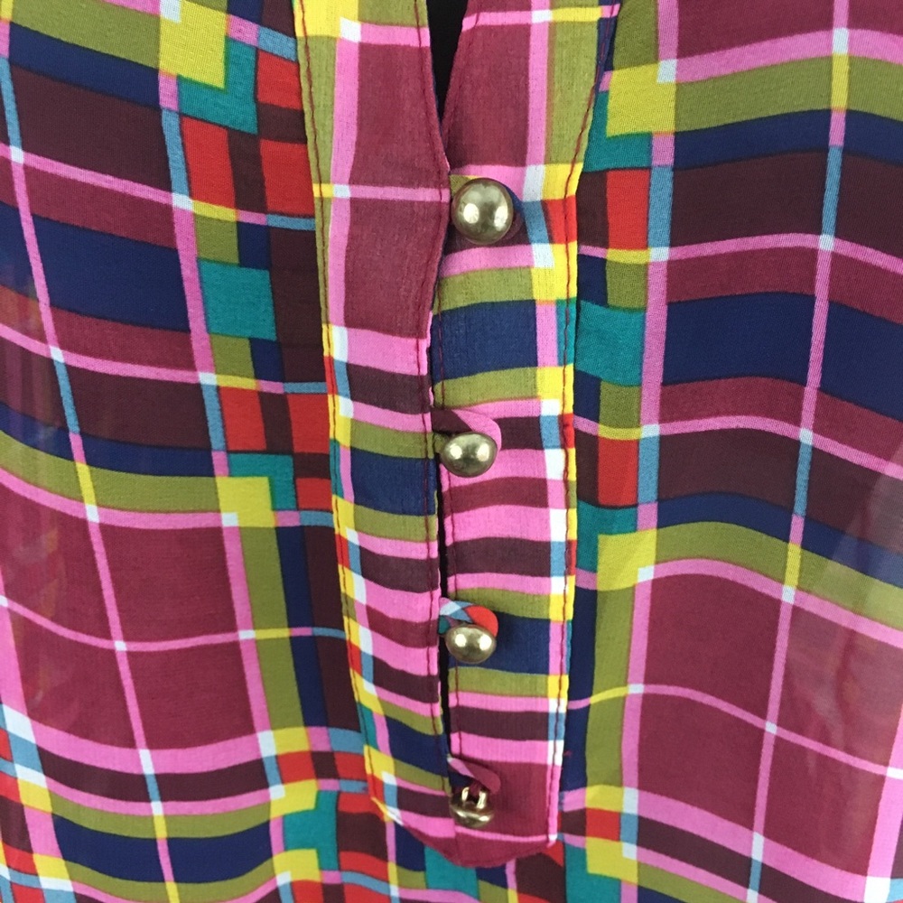 Ivy Jane Plaid Dolman Sleeve Tunic - Picture 4 of 8